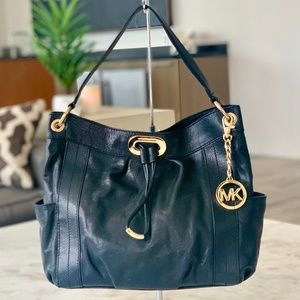 Michael Kors Black Leather Shoulder Bag